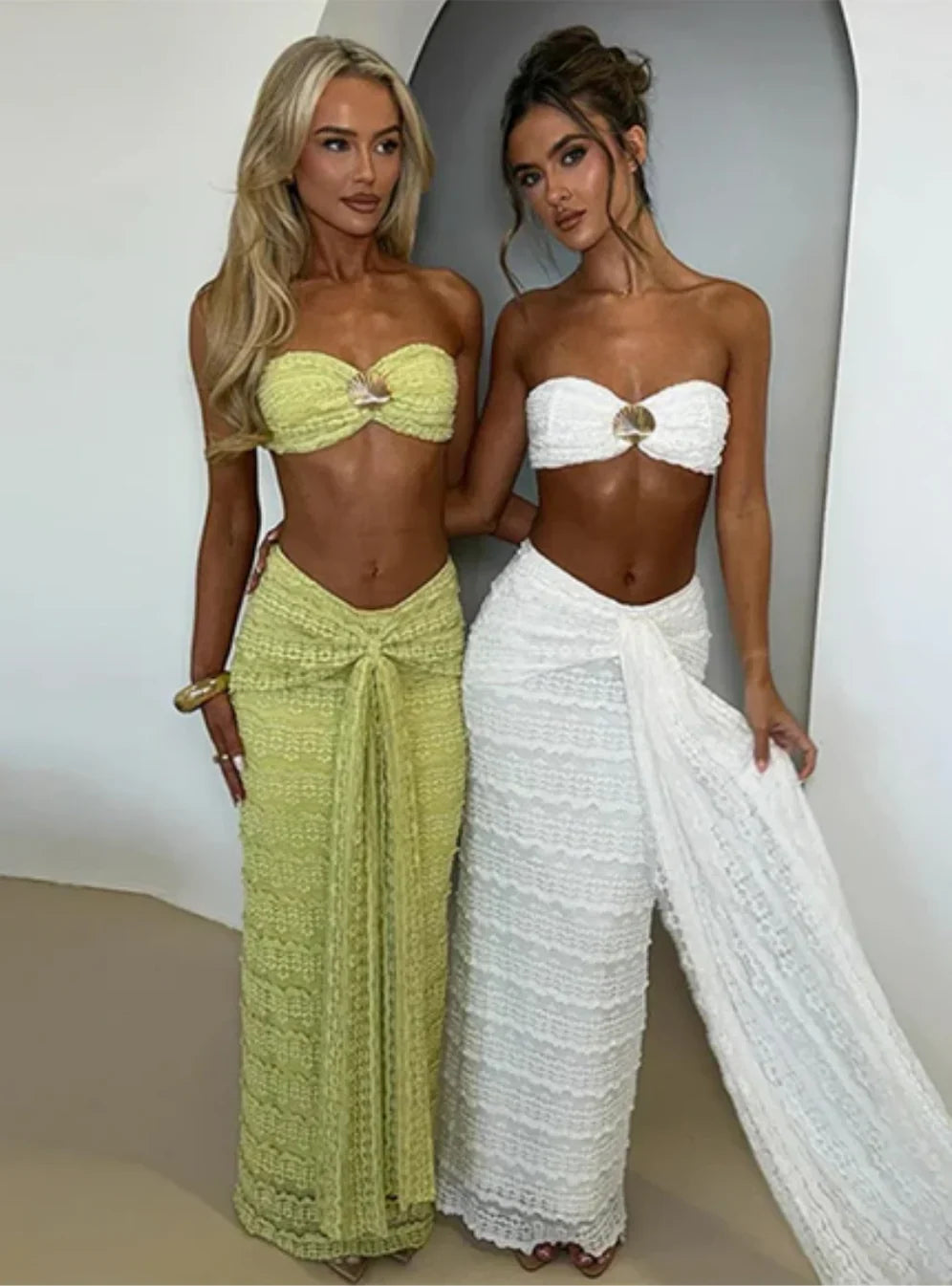 Sienna - Shell Bandeau Top & Skirt Set