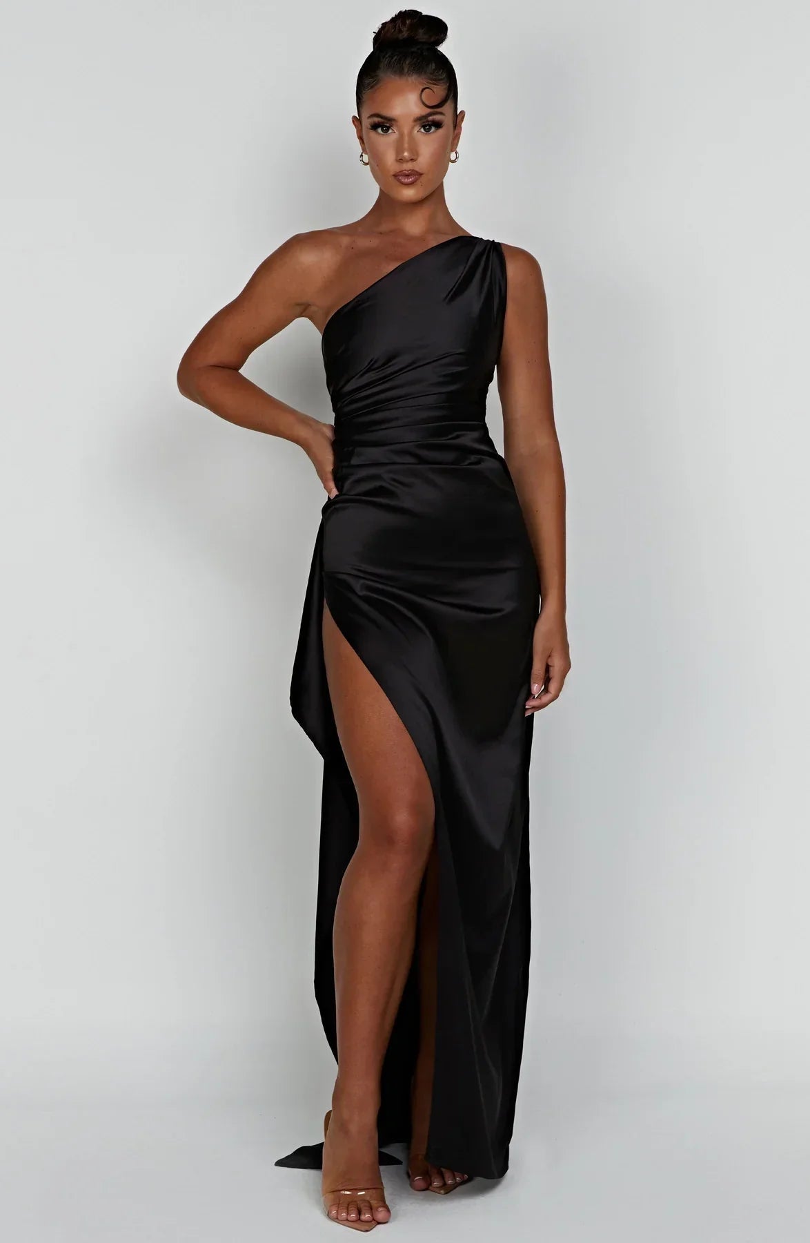 Nyelle Sculpted One-Shoulder Gown