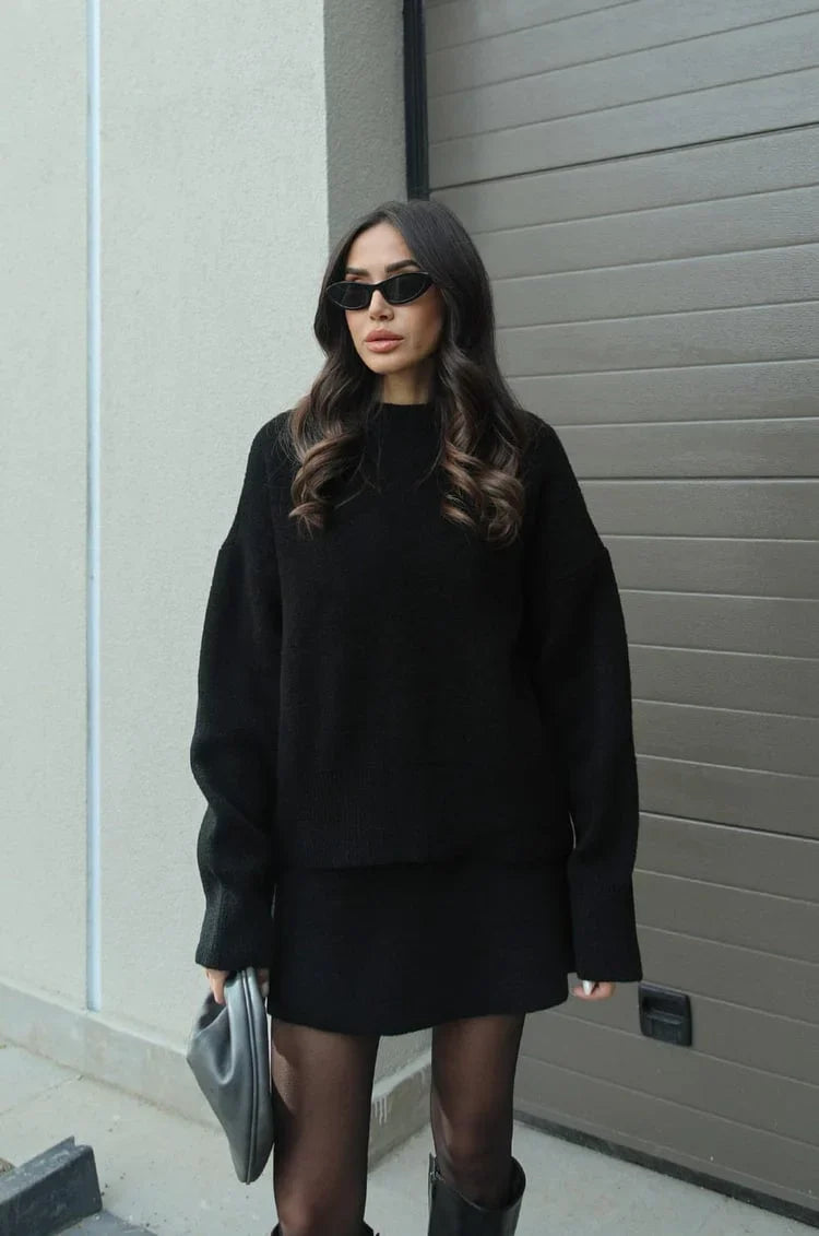 Women’s Sweater Skirt Co-ord - Two-Piece Knit Set