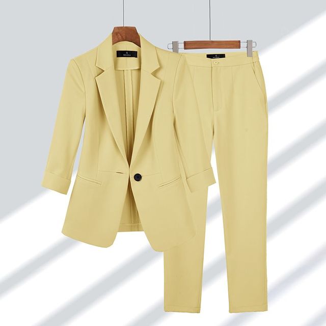 Women’s Tailored Blazer and Pant Set - Two-Piece Suit