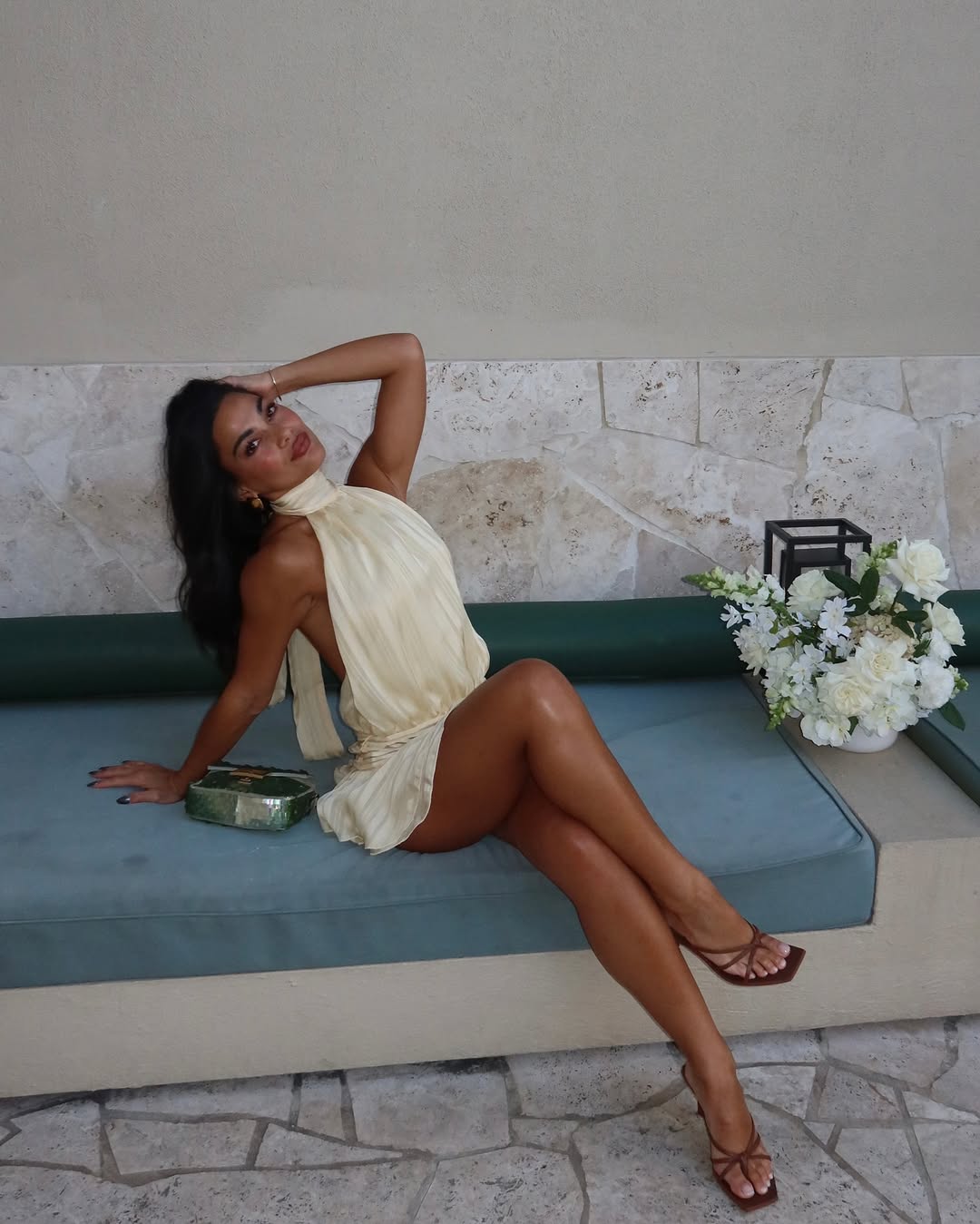 Gretchen - Halter Lace Mini Dress