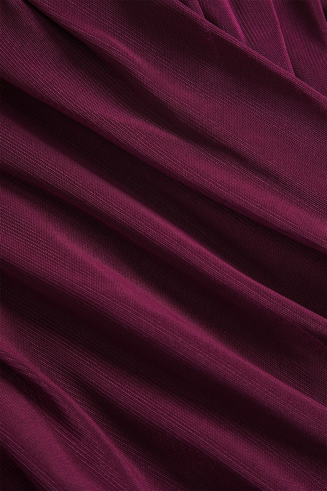 Women’s Ruched Mesh Long Sleeve Top - Cross-Front Fitted Blouse