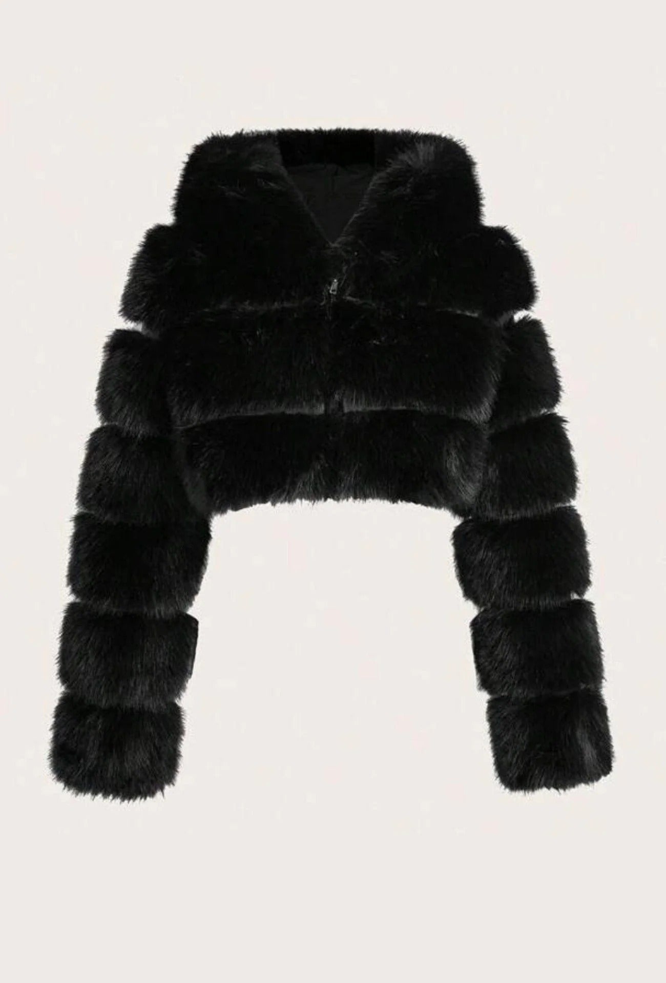 Women’s Faux Fur Coat - Cropped Glamorous Outerwear