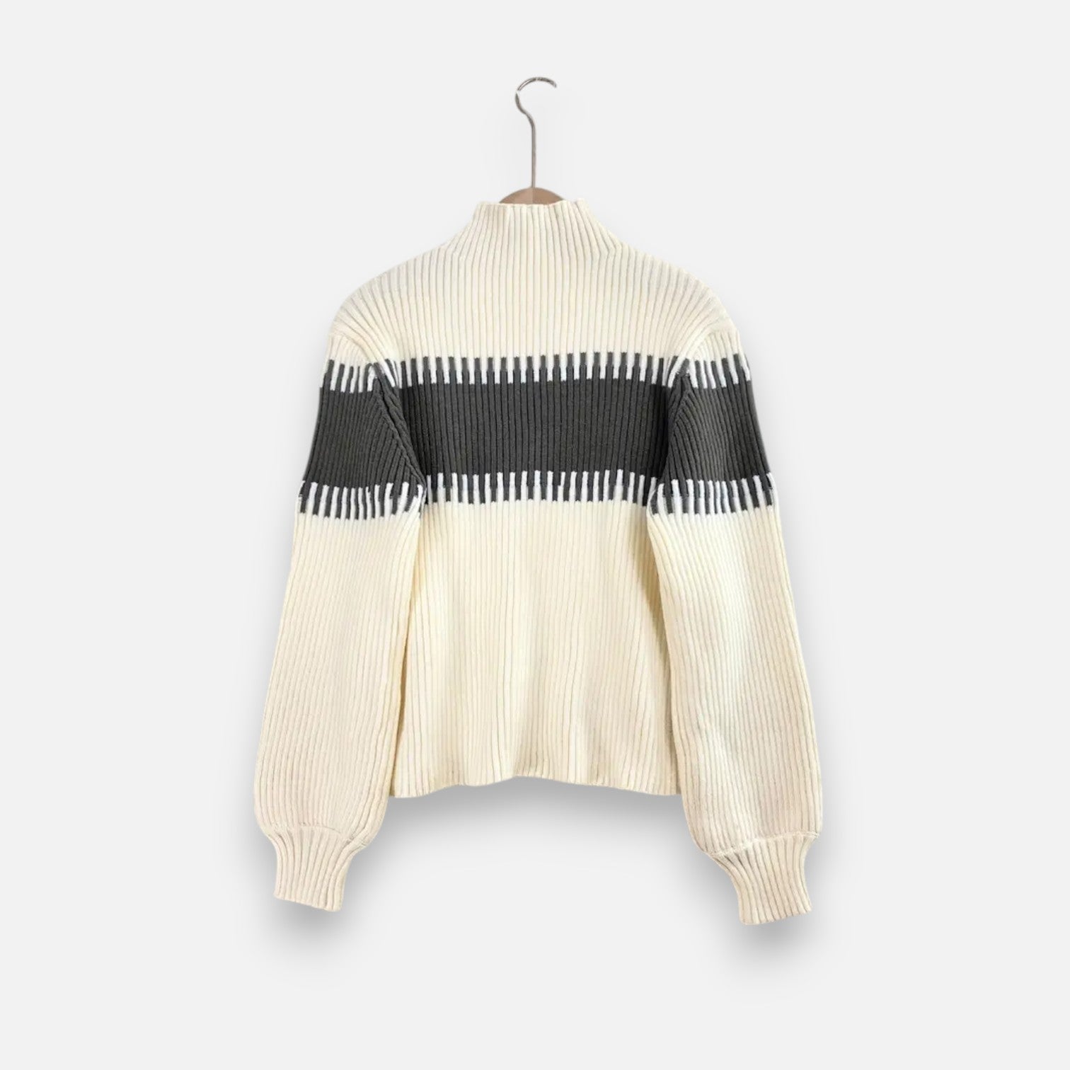 Women’s Two-Piece Knit Set - Long Sleeve Sweater Ribbed Skirt Ensemble