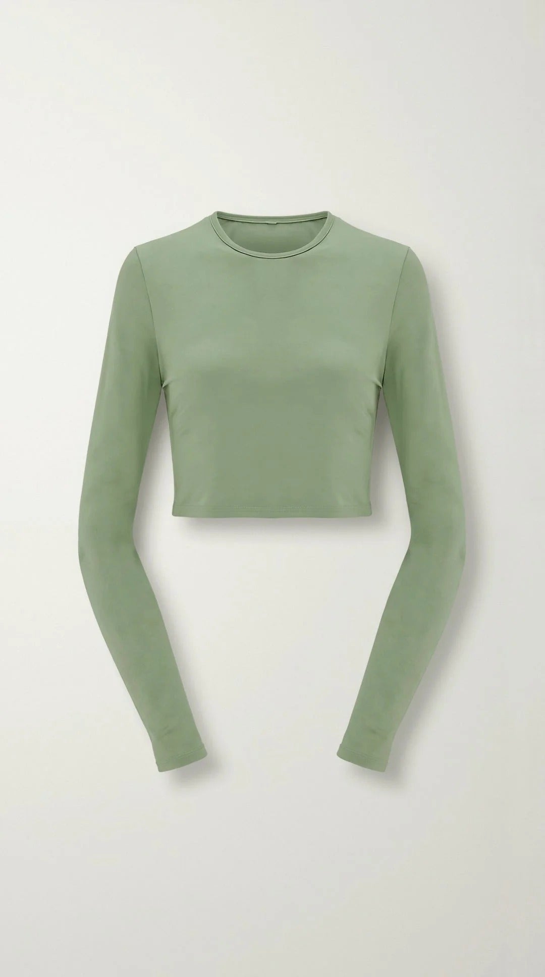 Women’s Long Sleeve Fitted Crop Top - Sleek Everyday Essential