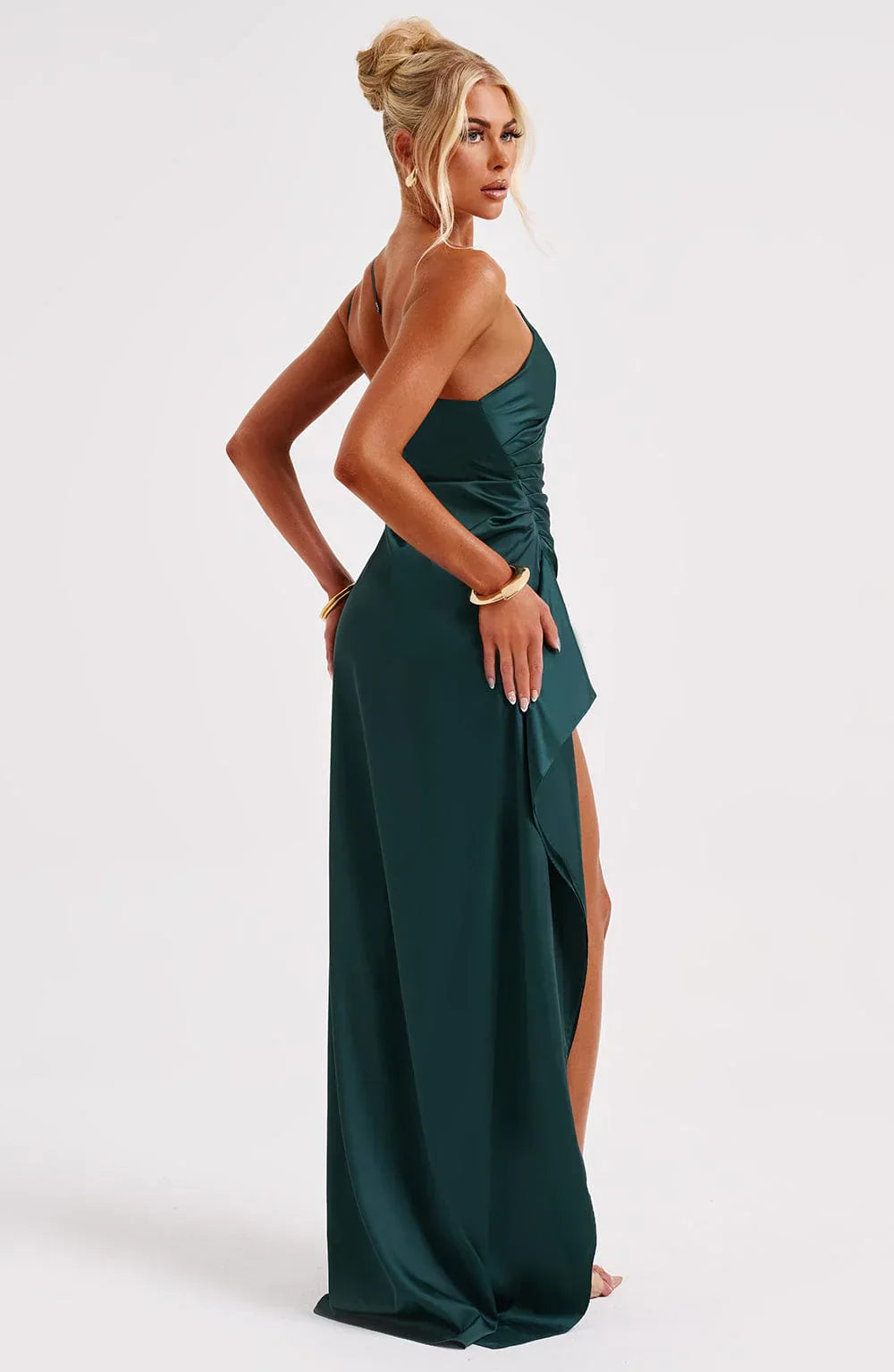 Nyelle Sculpted One-Shoulder Gown