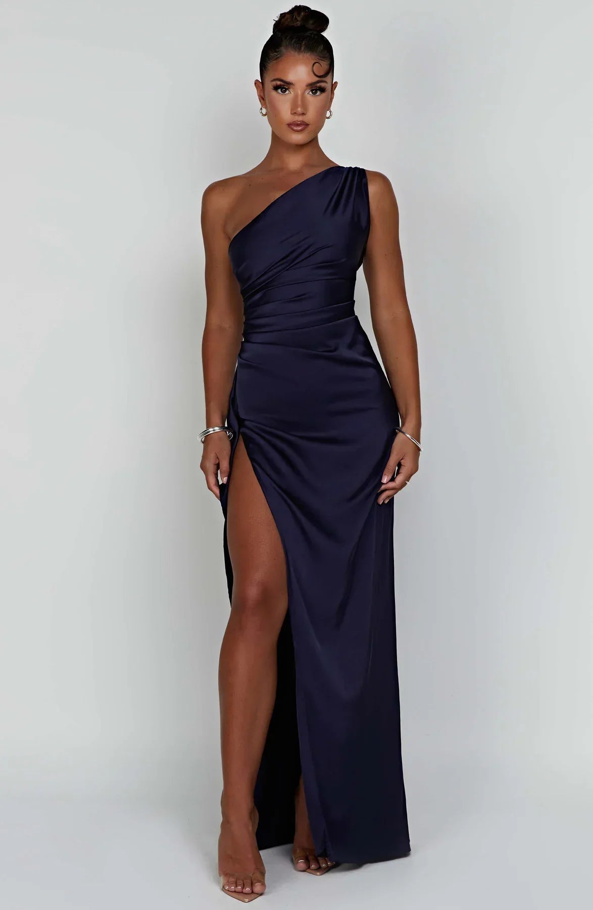 Nyelle Sculpted One-Shoulder Gown