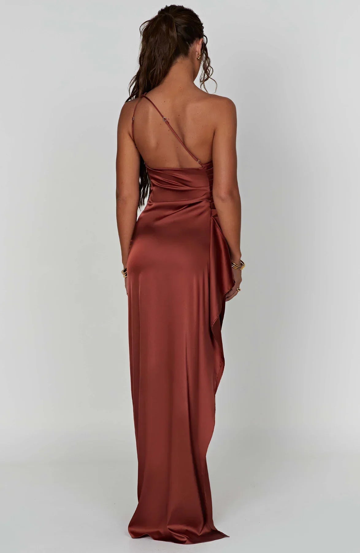 Nyelle Sculpted One-Shoulder Gown
