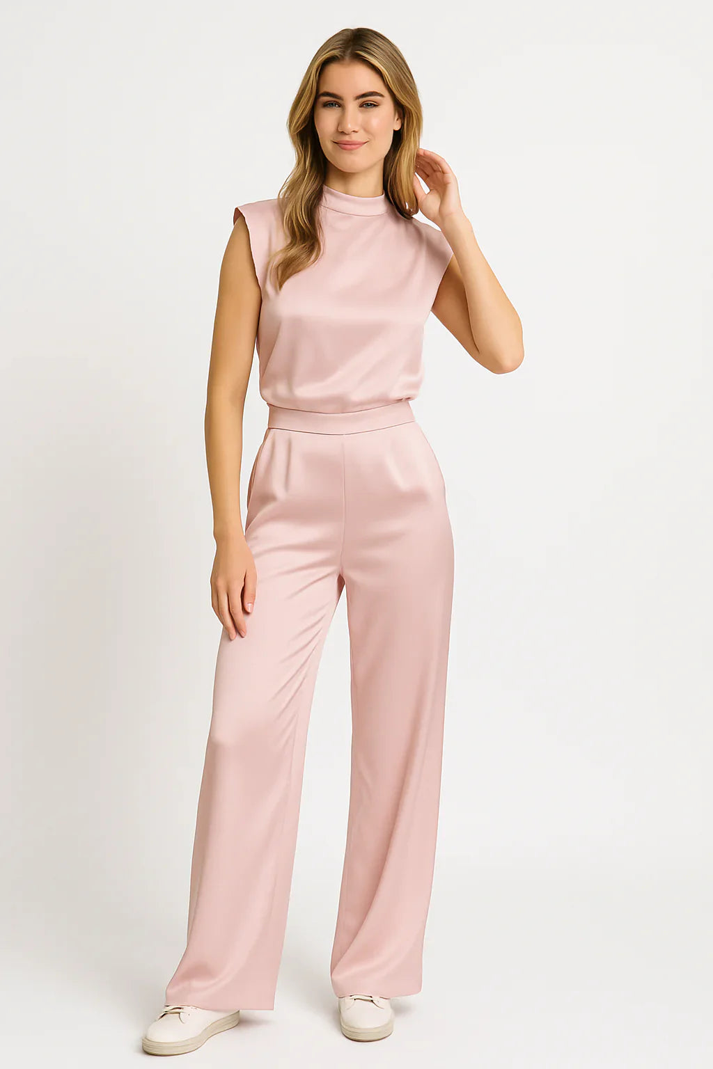 Olivia - Satin Wide Leg Jumpsuit