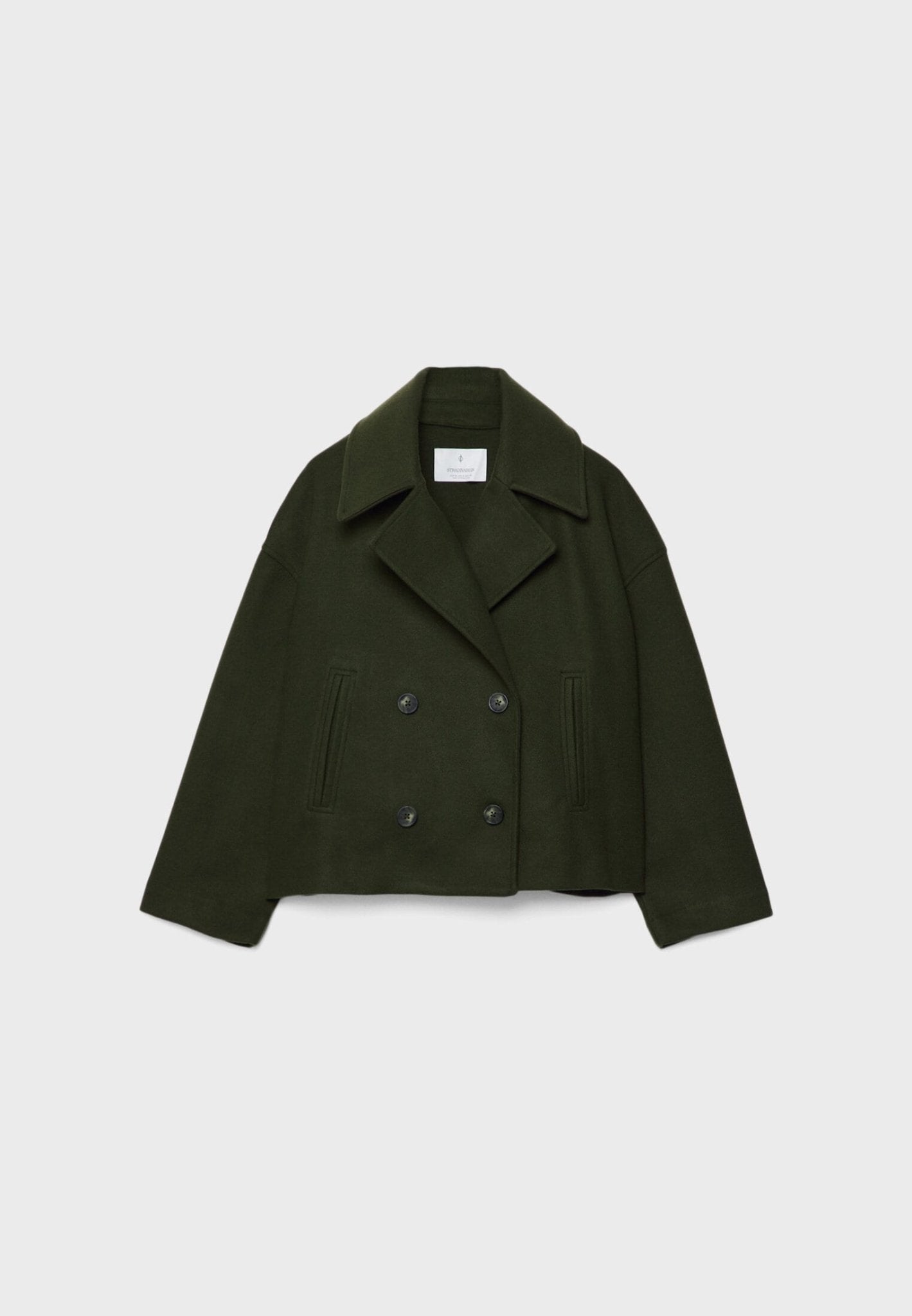 Short Modern Cropped Jacket - Double-Breasted