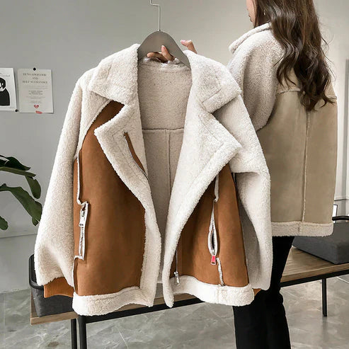 Women’s Longline Suede Winter Coat